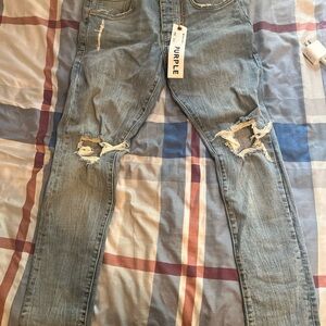 purple jeans